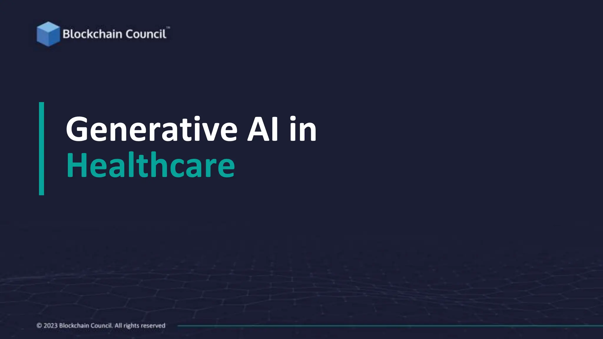 Generative AI in
Healthcare
 