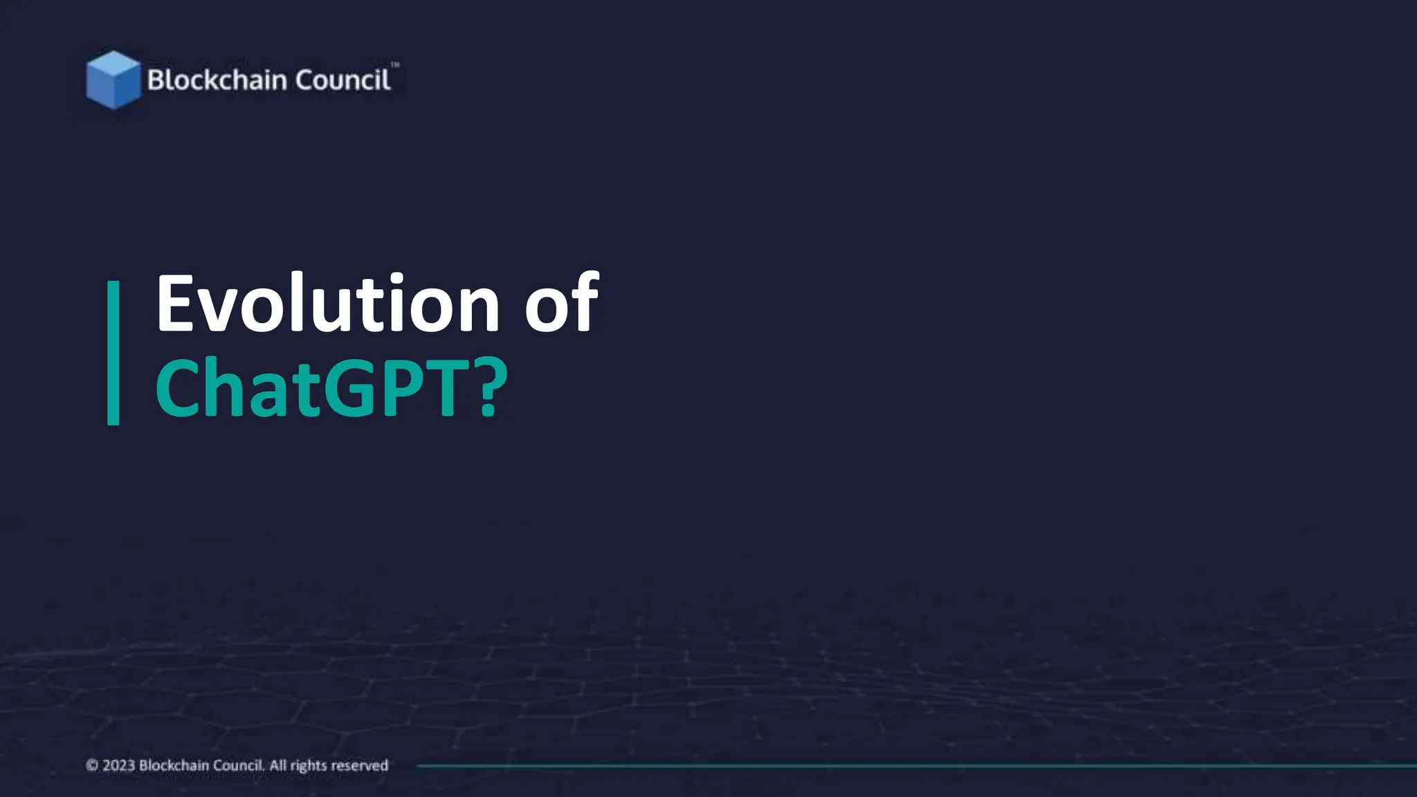 Evolution of
ChatGPT?
 