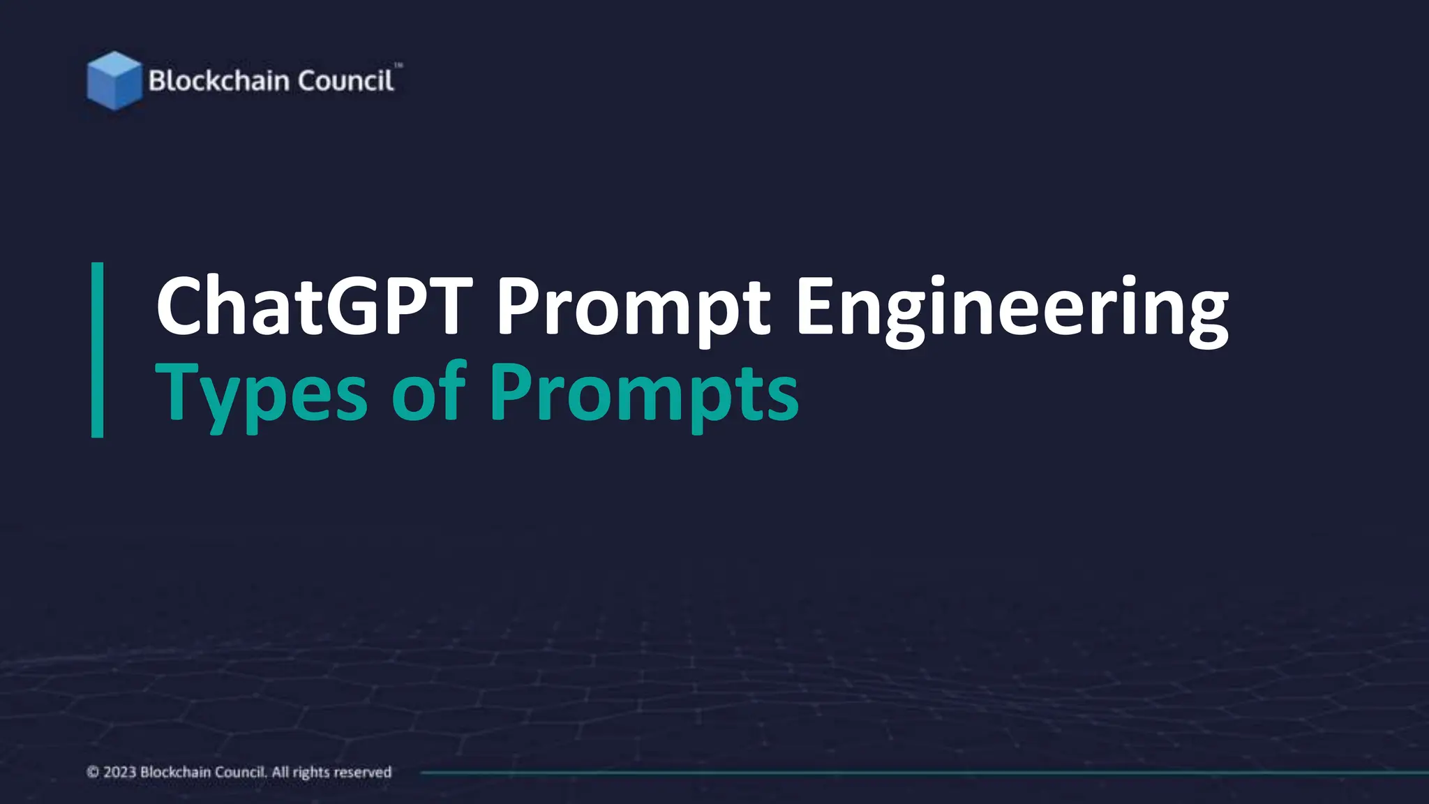 ChatGPT Prompt Engineering
Types of Prompts
 