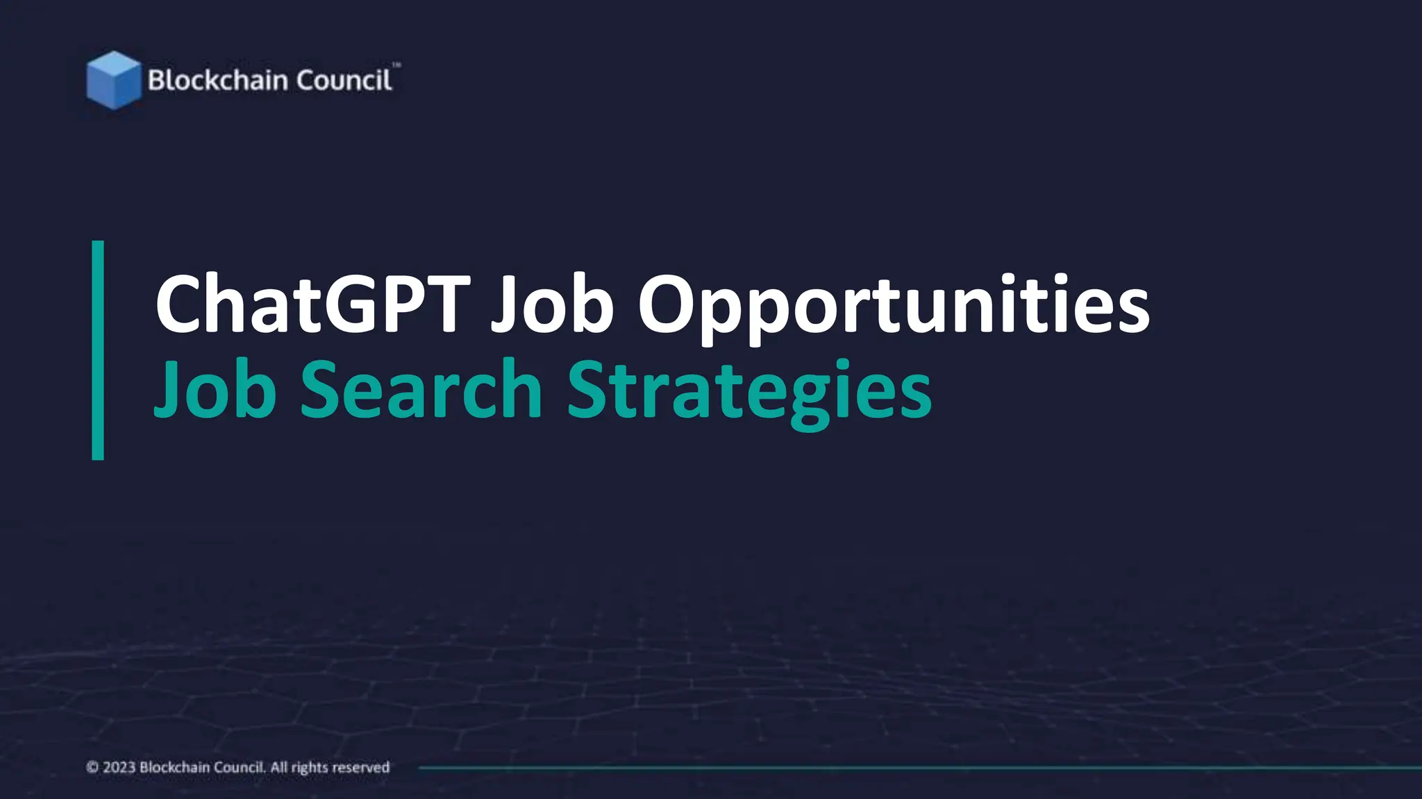 ChatGPT Job Opportunities
Job Search Strategies
 