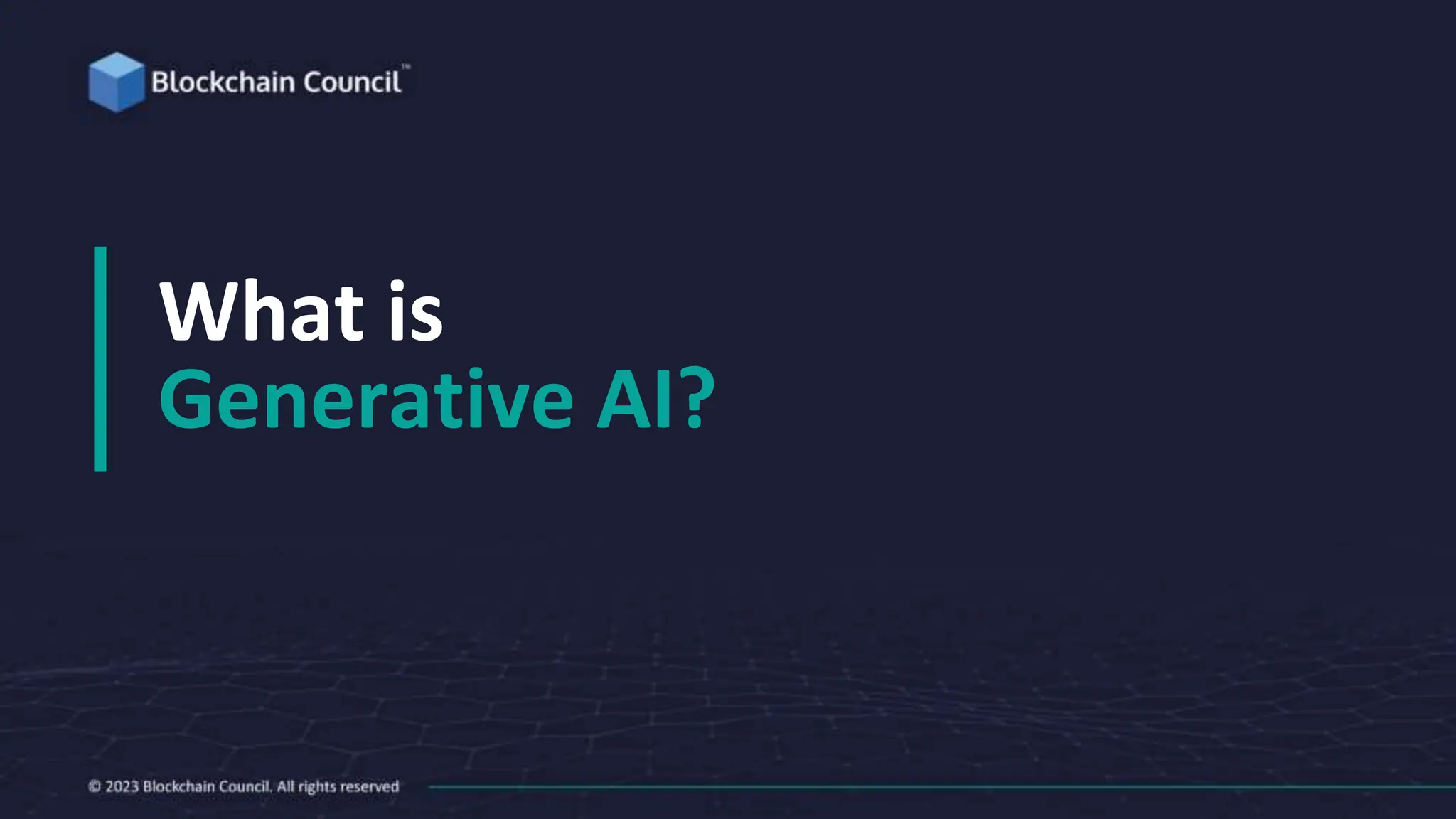 What is
Generative AI?
 