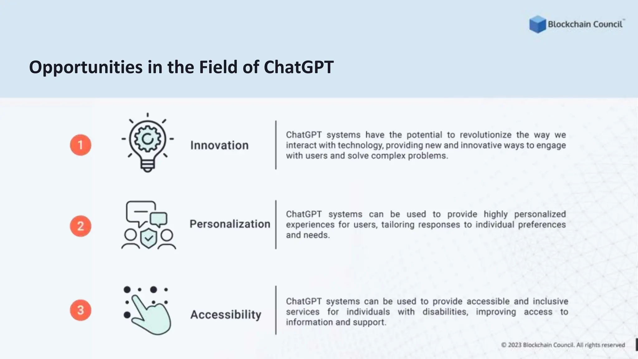Opportunities in the Field of ChatGPT
 
