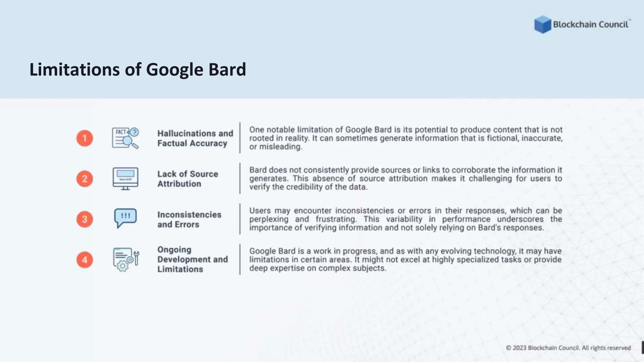 Limitations of Google Bard
 