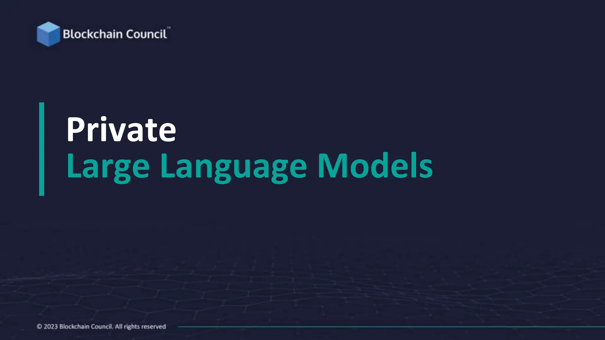 Private
Large Language Models
 