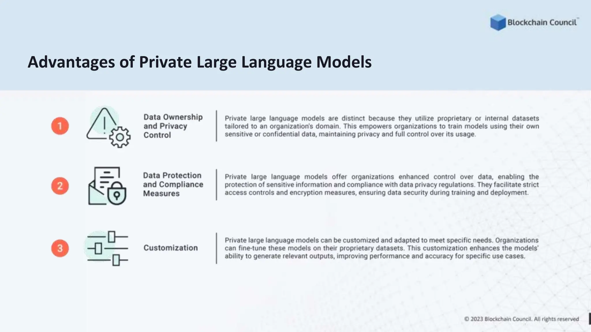 Advantages of Private Large Language Models
 