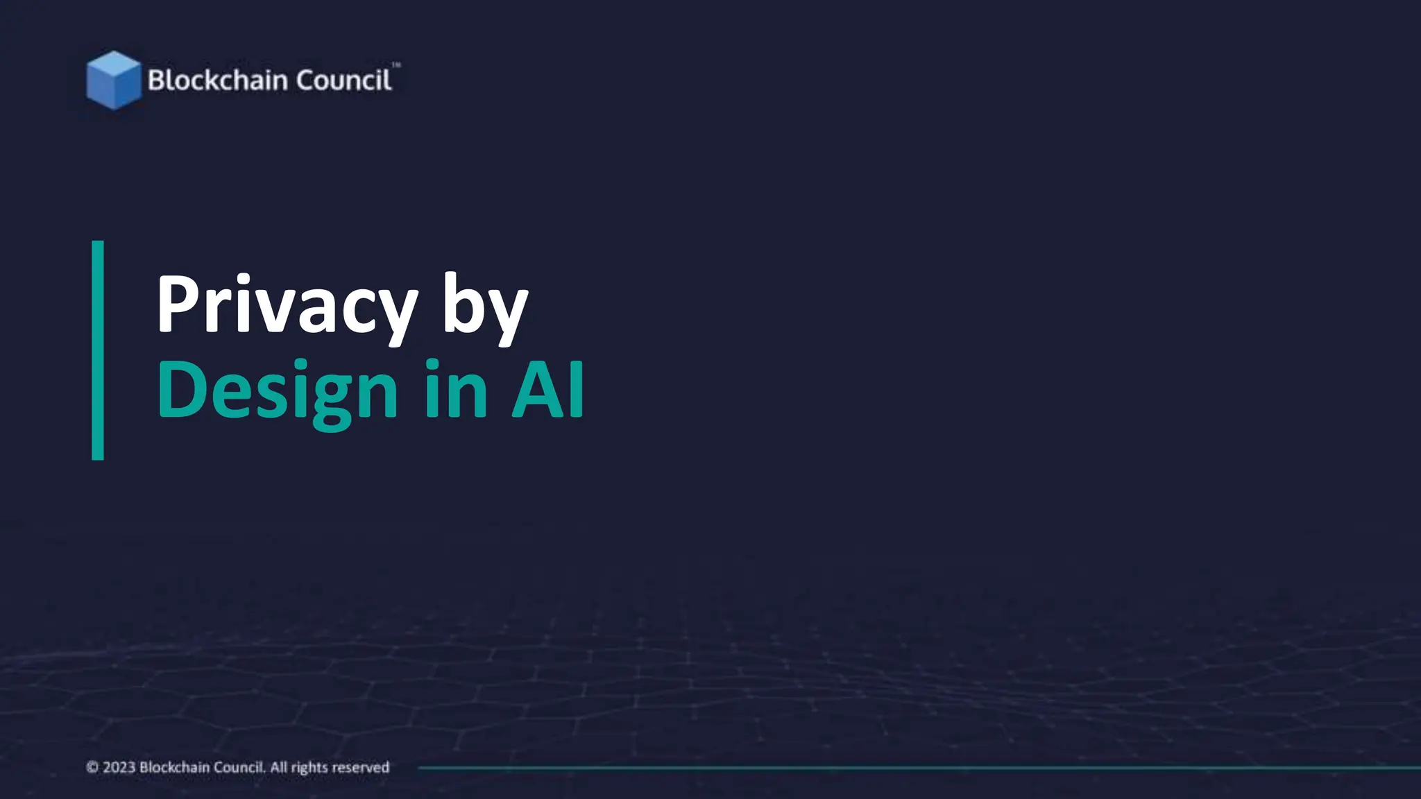 Privacy by
Design in AI
 