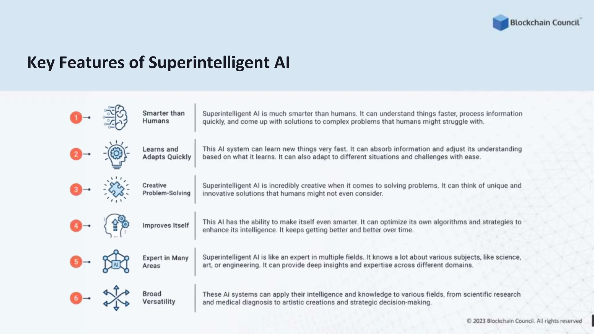 Key Features of Superintelligent AI
 