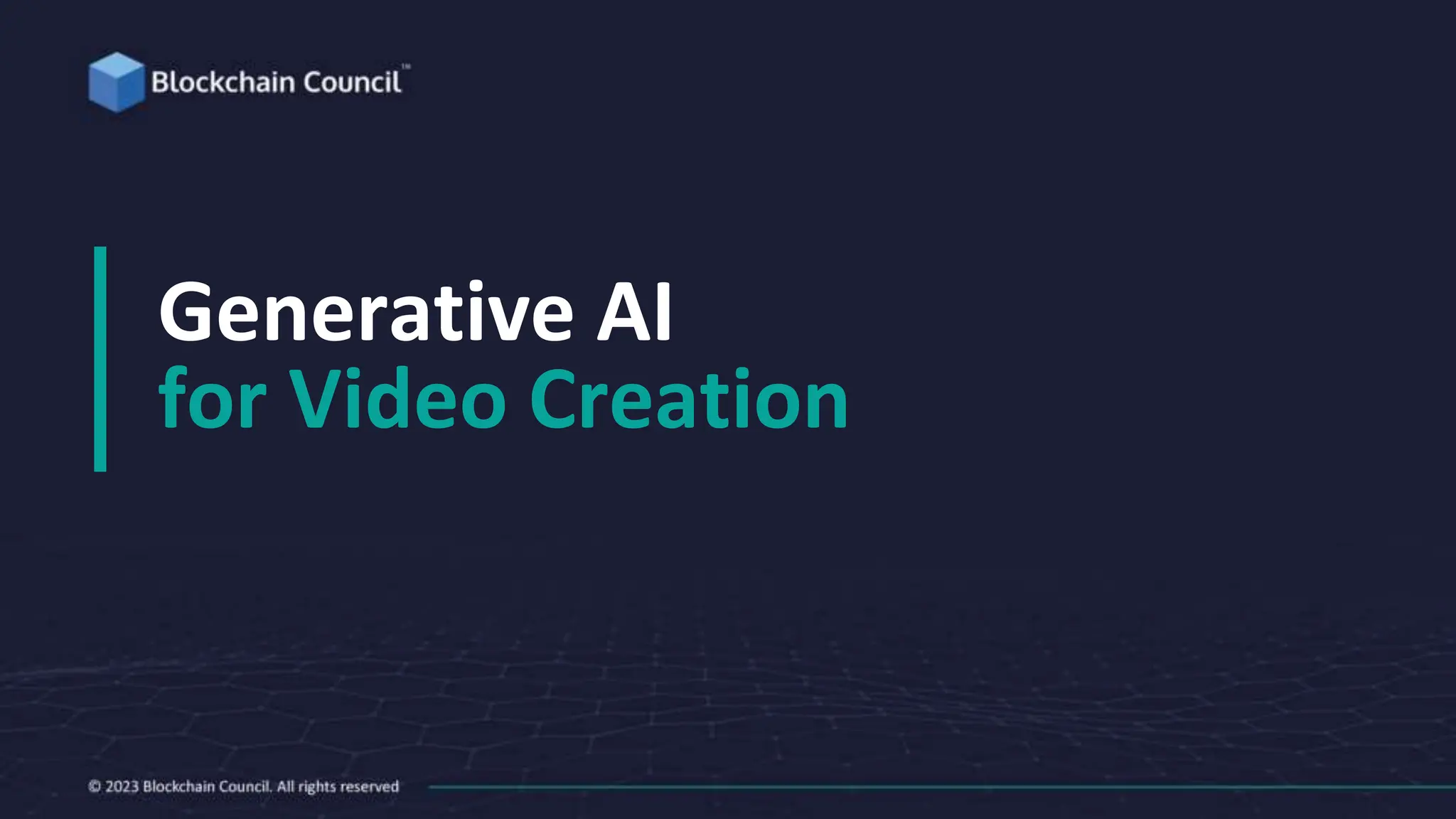 Generative AI
for Video Creation
 