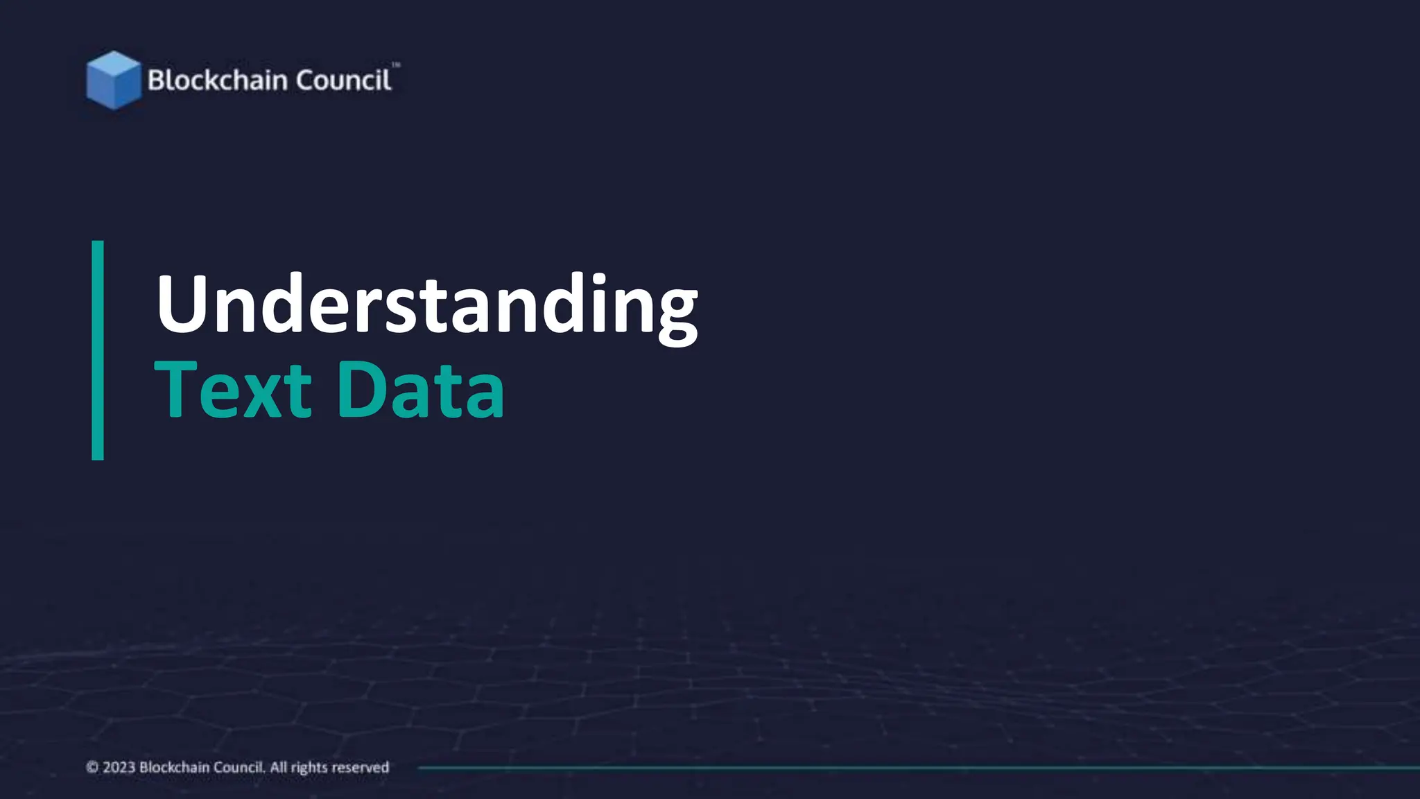 Understanding
Text Data
 