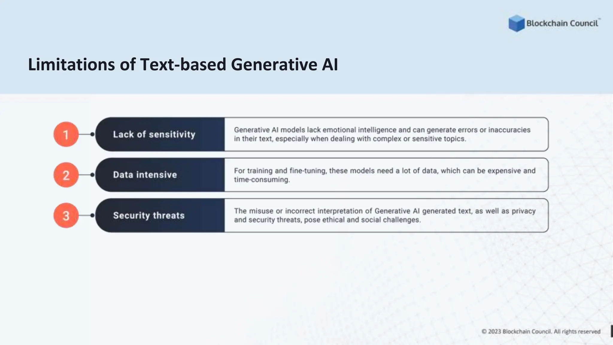 Limitations of Text-based Generative AI
 