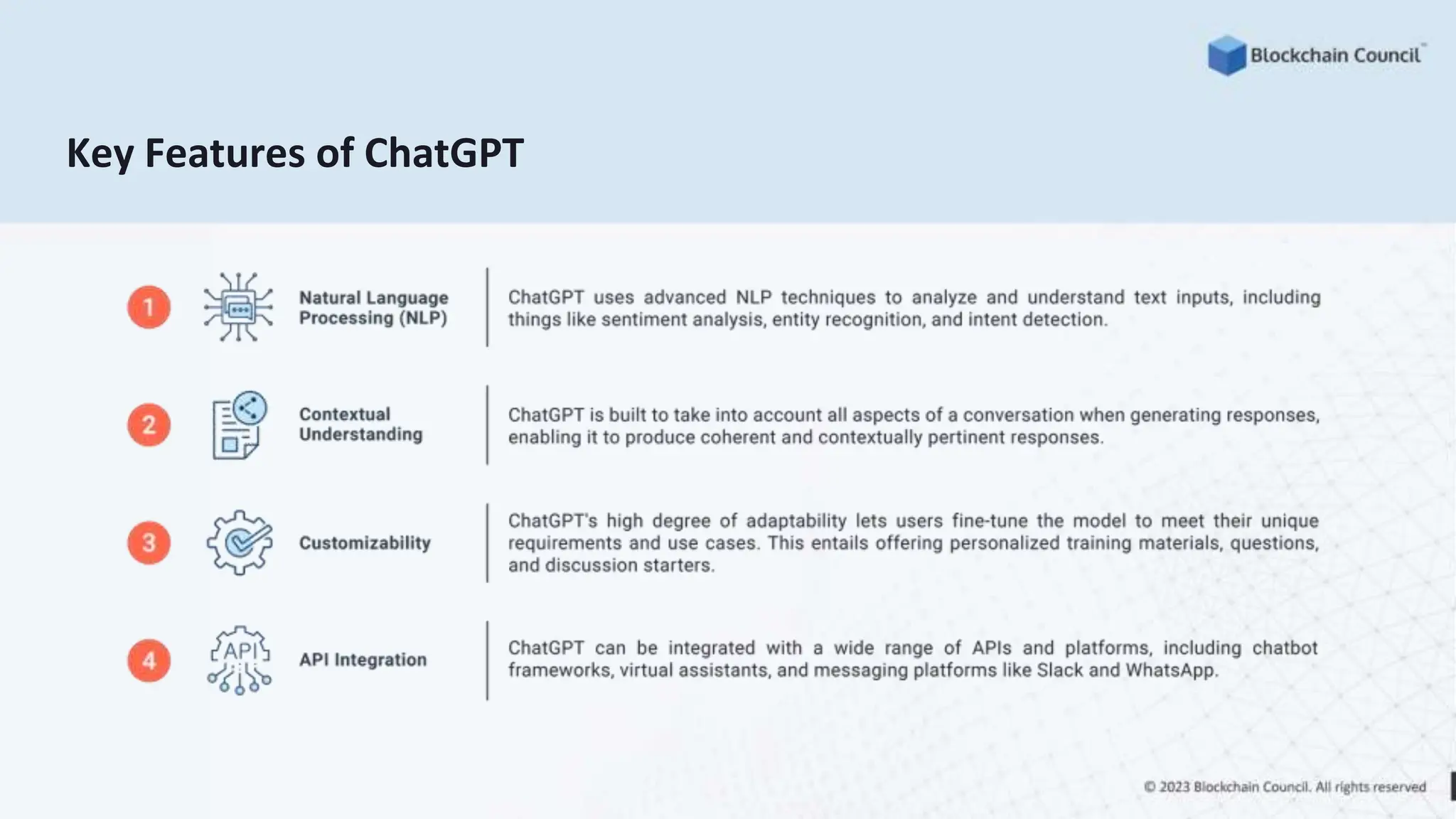 Key Features of ChatGPT
 