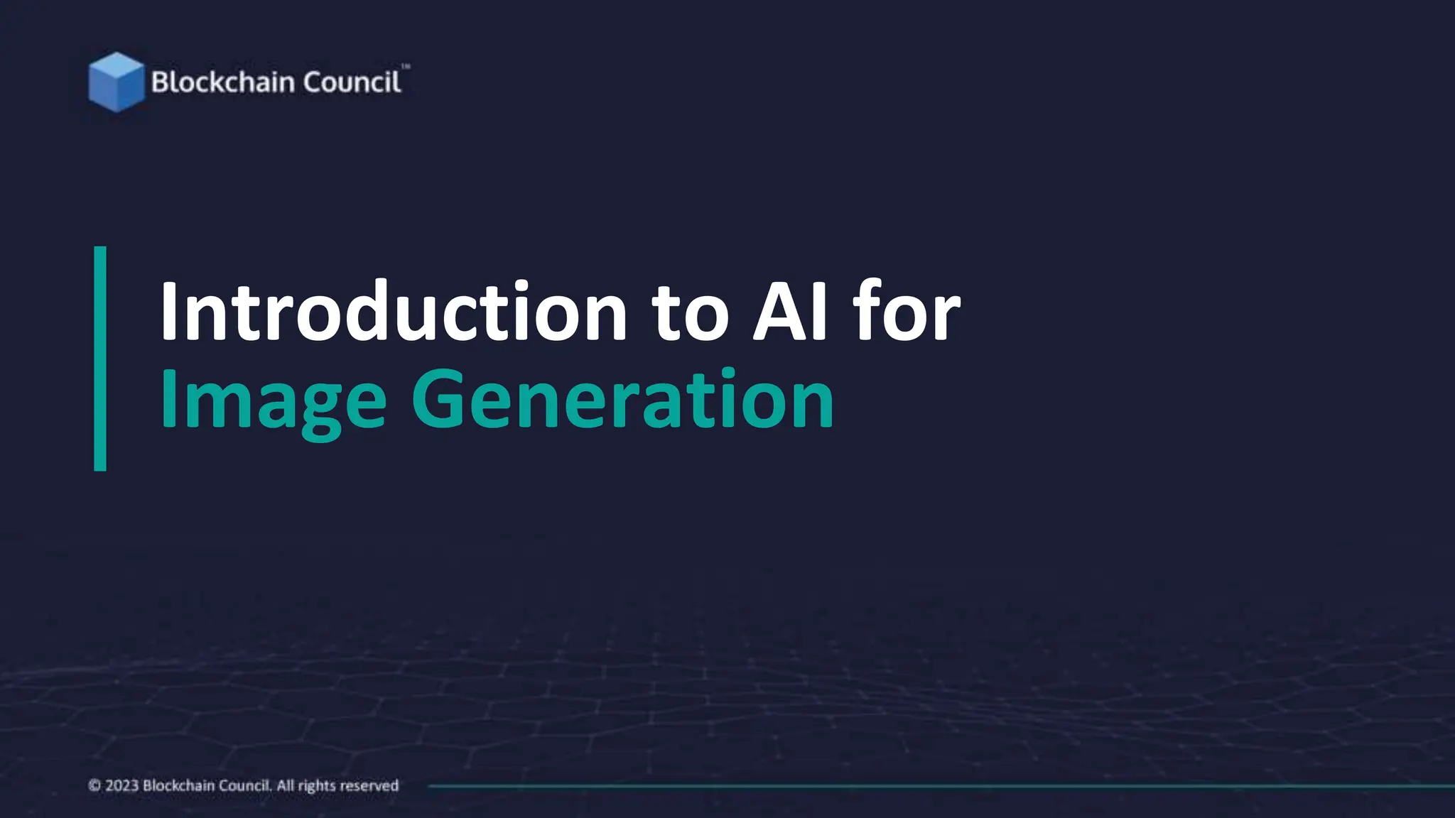 Introduction to AI for
Image Generation
 
