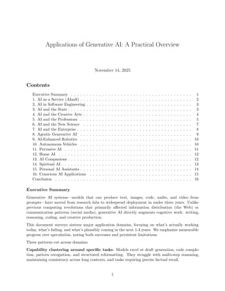 Overview Survey of Generative AI Applications | PDF