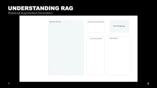 43
UNDERSTANDING RAG
Retrieval Augmented Generation
 