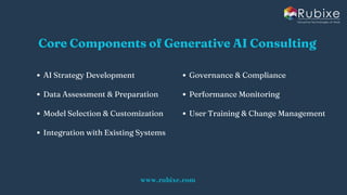 Generative AI Consulting Services | Rubixe | PDF