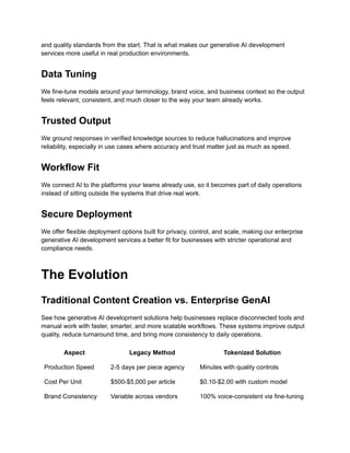 Enterprise-Grade Generative AI Development Services for Scalable ...