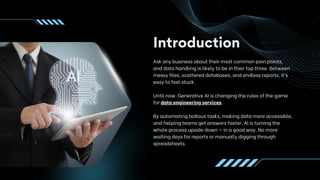 Generative AI for Data Engineering Services | Arna Softech | PDF