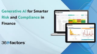 Generative AI for Smarter Risk and Compliance in Finance | PPTX