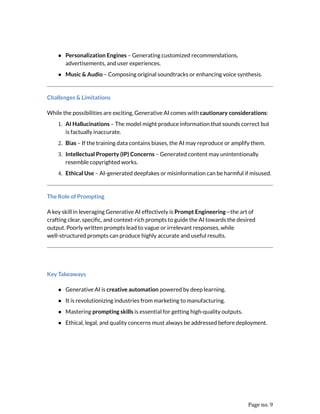 Generative AI Foundations: AI Skills for the Future of Work | PDF