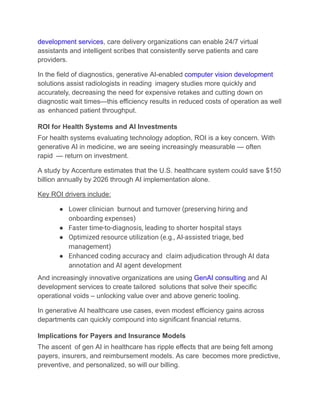 Generative AI in Healthcare: Benefits, Use Cases & Challenges | PDF