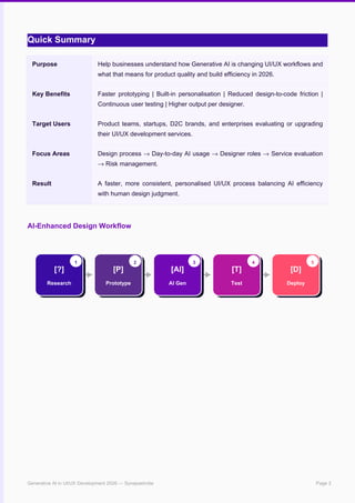 Generative AI Transforming UI/UX Design and Development in 2026 | PDF