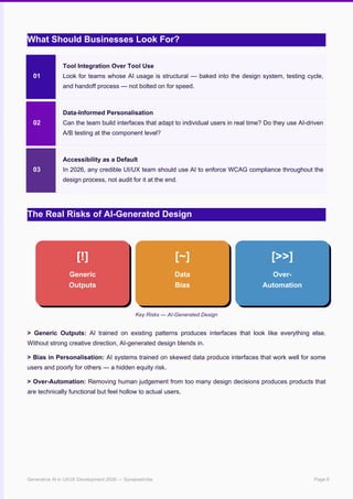 Generative AI Transforming UI/UX Design and Development in 2026 | PDF