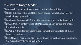 Text To Image Generation Model Generative AI Overview, Background and Details | PPTX