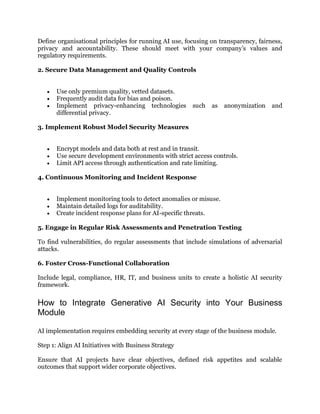 Generative AI Security Essentials: A Boardroom Guide for Decision ...