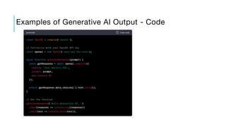 Generative AI Use cases for Enterprise - Second Session | PPTX