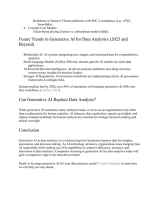 Generative Al in Data Analytics_ A Complete Guide | DOCX