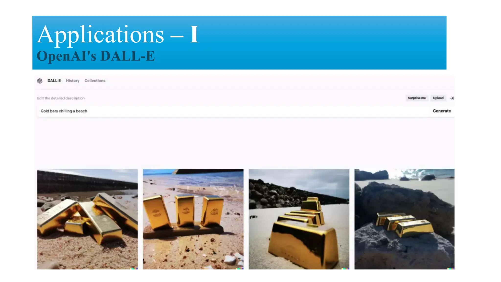 Applications – I
OpenAI's DALL-E
 