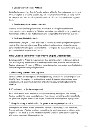 Generative Engine Optimization for ChatGPT & AI Search Visibility | PDF
