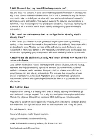Generative Engine Optimization for ChatGPT & AI Search Visibility | PDF