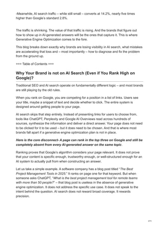 Generative Engine Optimization for ChatGPT & AI Search Visibility | PDF