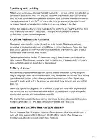 Generative Engine Optimization for ChatGPT & AI Search Visibility | PDF