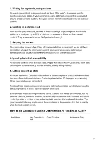 Generative Engine Optimization for ChatGPT & AI Search Visibility | PDF