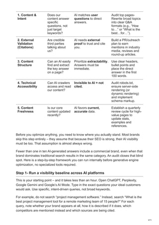 Generative Engine Optimization for ChatGPT & AI Search Visibility | PDF