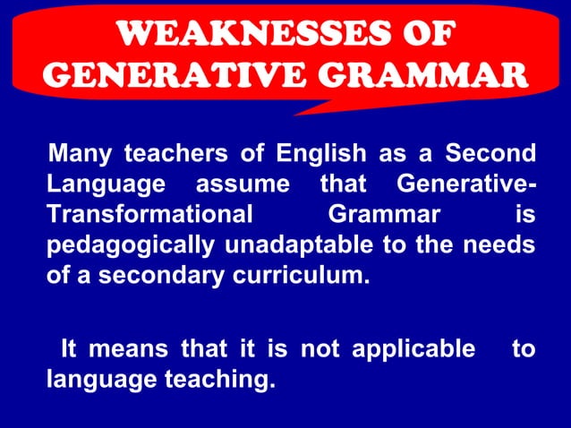 Generative grammar | PPT