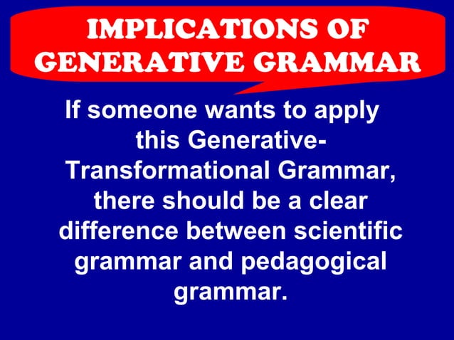 Generative grammar | PPT