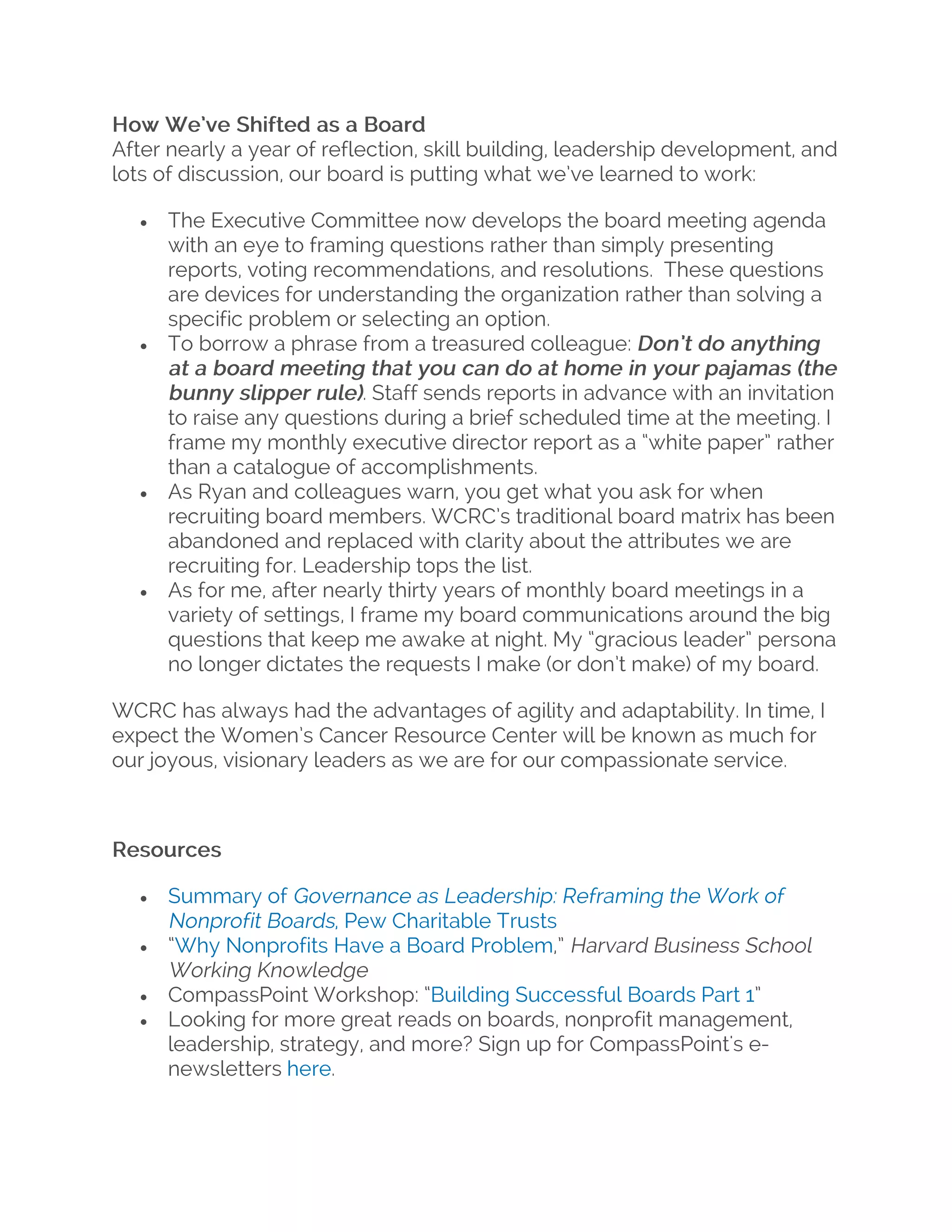 Generative Thinking The Boards Highest Purpose Pdf Pdf