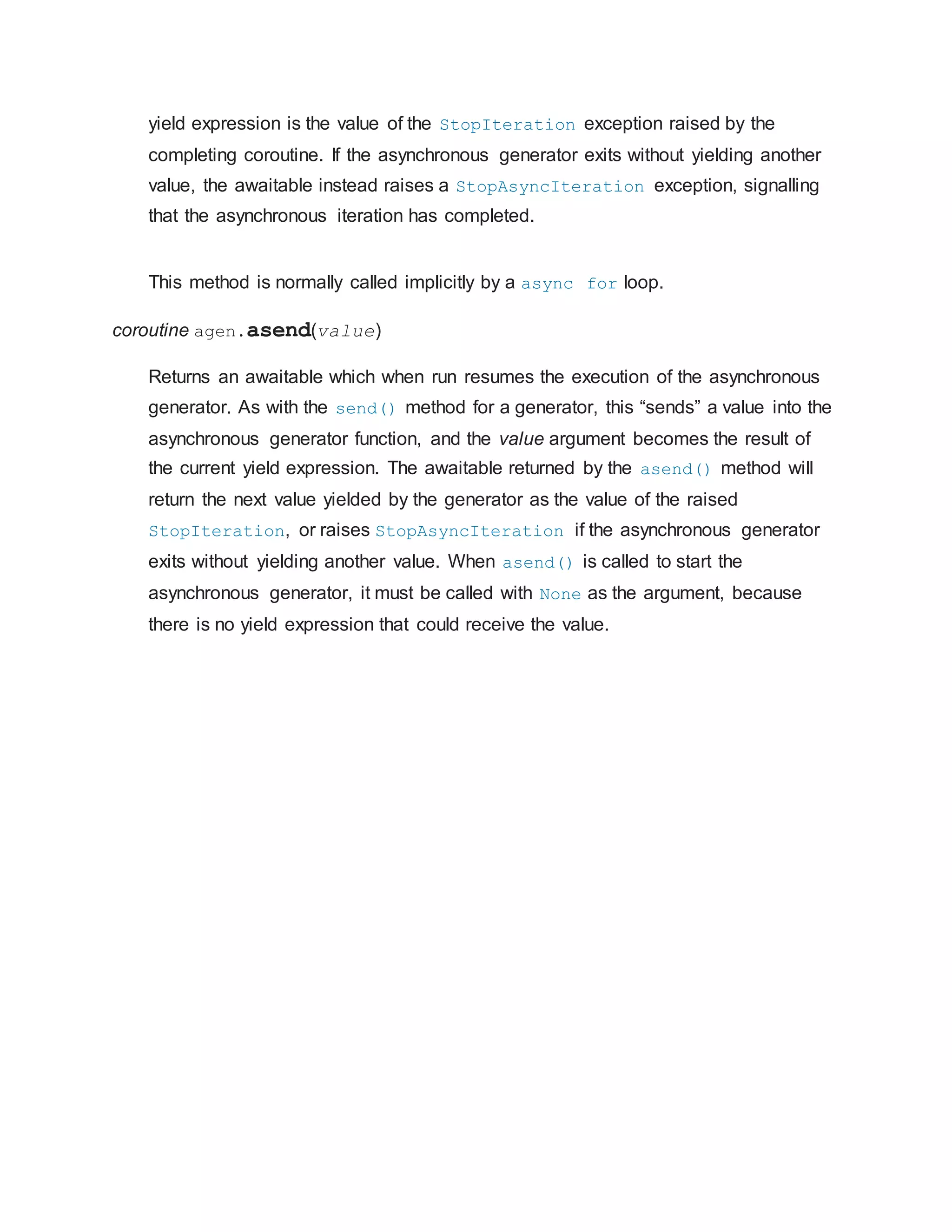 Generator iterator methods pdf