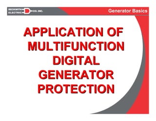 Generator basic concepts | PDF