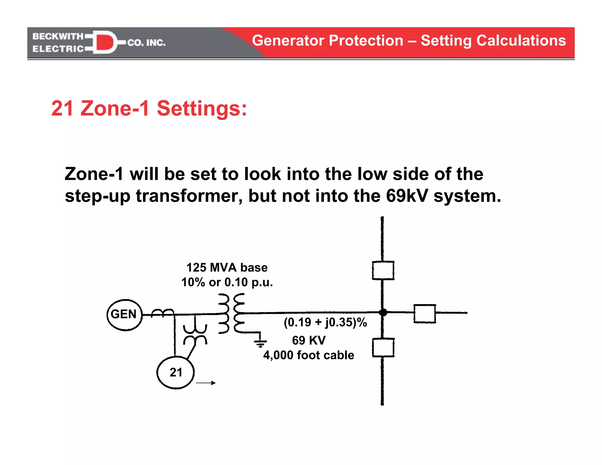 Generator protection calculations settings | PDF