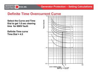 Generator Protection Settings Generator protection calculations settings | PDF