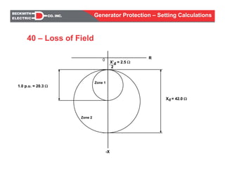 Generator protection calculations settings | PDF