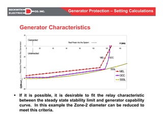 Generator Protection Settings Generator protection calculations settings | PDF