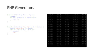 Electrify your code with PHP Generators | PPTX