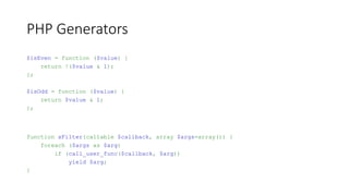 Electrify your code with PHP Generators | PPTX
