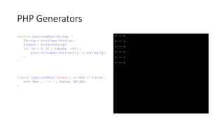 Electrify your code with PHP Generators | PPTX