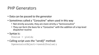 Electrify your code with PHP Generators | PPTX